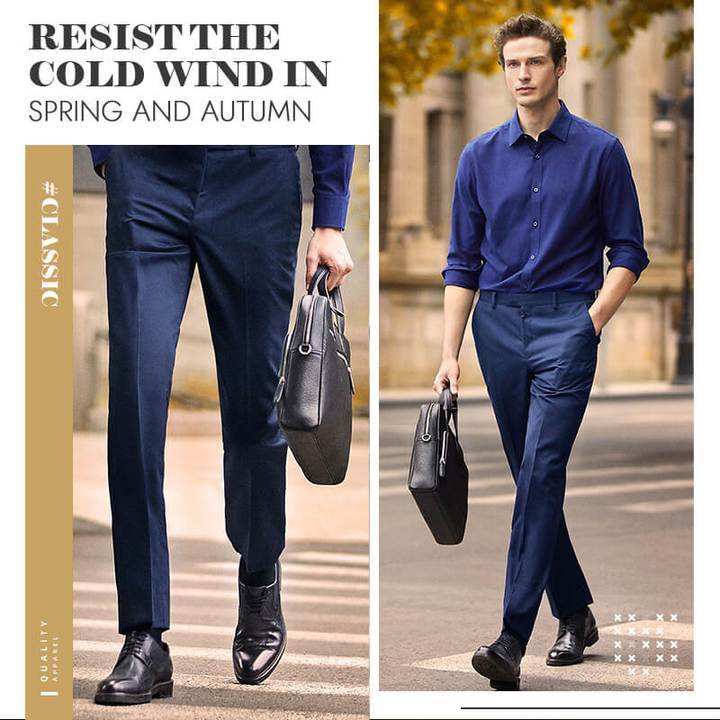 Classic men's trousers with good elasticity