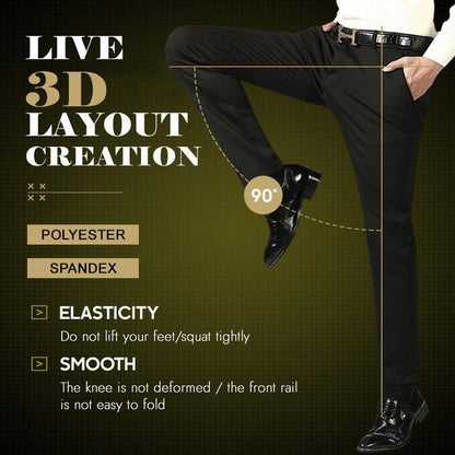 Classic men's trousers with good elasticity