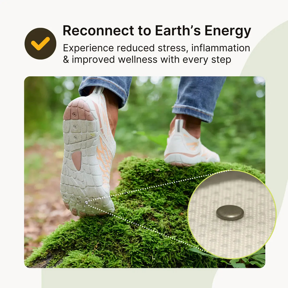 Motion Ground - Copper grounded barefoot shoes for natural balance (unisex)