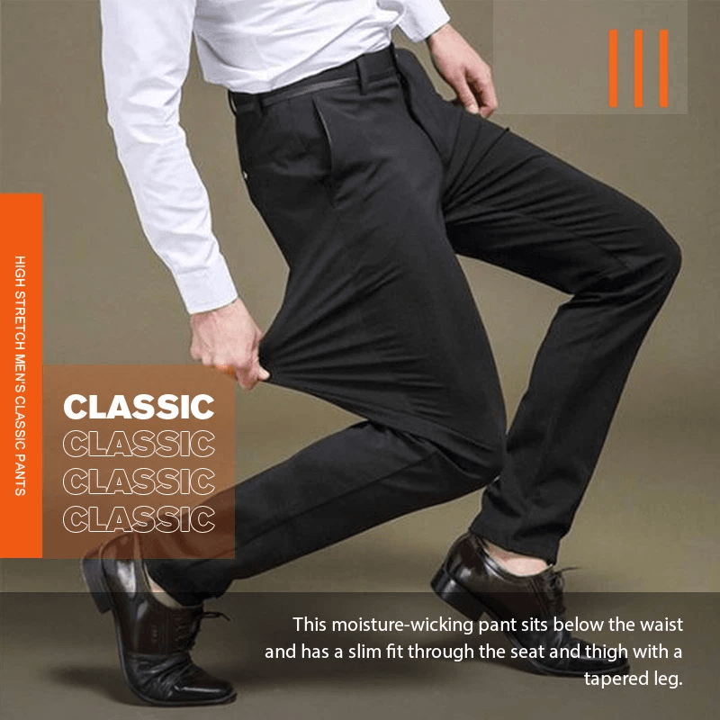 Classic men's trousers with good elasticity